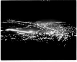 Cape Town, 1947. City lights at night.