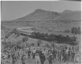 Basutoland, 11 March 1947. SAR Class 19D No 2745 and No 2747 hauling Royal Train to Maseru.