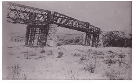 Circa 1900. Anglo-Boer War. Oorlog Spruit bridge.