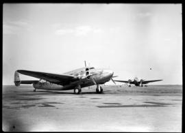 Johannesburg, circa 1949. Rand Airport. SAA Lockheed Lodestar ZS-ATL 'Jan van Riebeeck' in the fo...