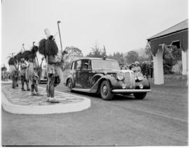 Swaziland, 25 March 1947. Royal family leaves the stadium.