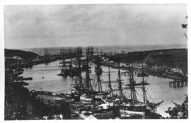 East London. Tall sailing vessels in Buffalo Harbour.