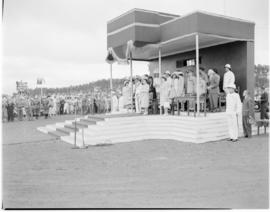 Swaziland, 25 March 1947.  Royal family on dais.