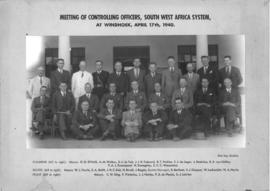 Windhoek, 17 April 1940. Meeting of controlling officers, South-West Africa system.
