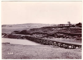 Standerton, circa 1900. Diversion line at Vaal River bridge during Anglo-Boer War.