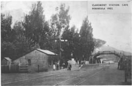 Cape Town, 1902. Claremont station on the Cape Town - Simonstown line.