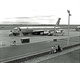 Cape Town, 1962. DF Malan airport. SAA Boeing 707 ZS-CKD 'Cape Town'.