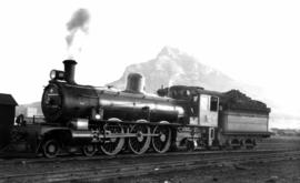 Cape Town, 1954. SAR Class 5A No 721 at Paarden Eiland shed.