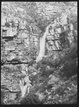 Cape Town. Silverstreams waterfall on Table Mountain.