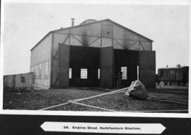 Page 27. Kalkfontein. Engine shed at station.