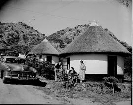 Barberton, 1954. Rondavels at municipal resort.