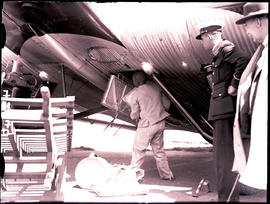 
Loading luggage into the belly of Junkers Ju-52.
