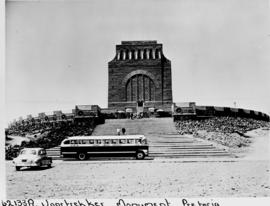 Pretoria, 1953. SAR Canadian Brill bus at Voortrekker Monument.