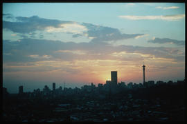 Johannesburg. Skyline at dusk.