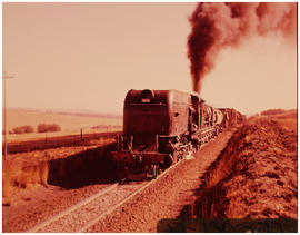 Breyten district, August 1977. SAR Class Garret hauling goods train. [Jan Hoek]