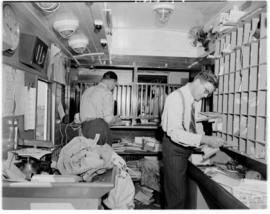 
Post office staff in the Pilot Train.
