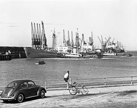 Port Elizabeth, 1965. Ship 'Krugerland' in harbour.