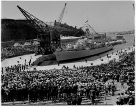 East London, 3 March 1947. Princess Elizabeth Graving Dock at official naming ceremony.