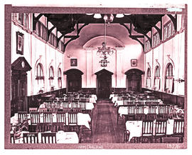 Bloemfontein. Interior of Hamilton Hall at Grey College.