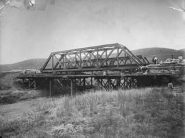 29 March 1903. Replacing 100 foot span on the Little Bushman's River Bridge at 148 1/4 miles. New...