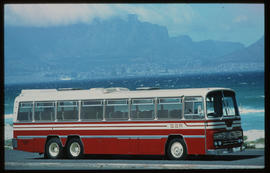 Cape Town. SAR tour bus on shoreline. Jaws to identify.