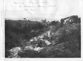Alkmaar, March 1907. Photographs of derailment scene due to washaway. (From "Transvaal Leade...
