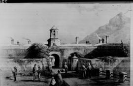 Cape Town, 1866. Entrance to Castle. (Painting)