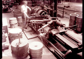 Uitenhage, 1936. Machine shop at railway workshops.
