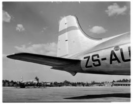 Johannesburg, August 1946. Rand Airport. SAA Douglas DC-4 Skymaster ZS-AUA 'Tafelberg' with ZS-AU...
