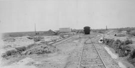 Madibogo, 1895. Train in station looking north. (EH Short)