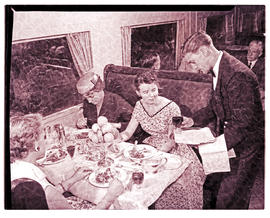 "1956. Blue Train dining car."