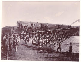 Colenso, circa 1900. Anglo-Boer War. Colenso diversion with hospital train thereon, first train o...
