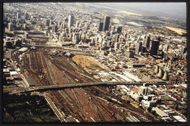 Johannesburg. Aerial view of city centre.