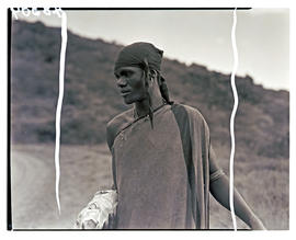 Transkei, 1940. Male wearing blanket.