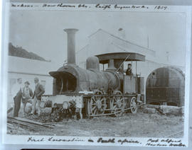Port Alfred, 1874. First locomotive imported in South Africa 'Blackie' from Hawthorns & Compa...