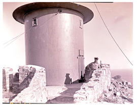 Cape Town, 1946. Remains of Cape Point original lighthouse built in 1857.