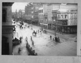 Cape Town, 1905. Adderley Street during a flood.