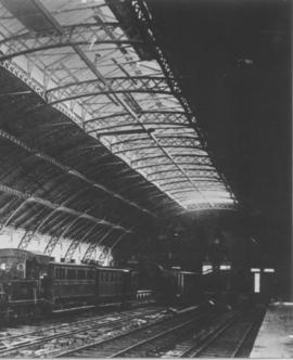 Cape Town, 1873. Interior of railway station, right panel.