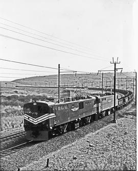 Vryheid district, 1978. SAR Class 7E No E7013 with coal train.