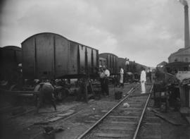 Erection of NGR 37ft high sided goods wagons later SAR type B-6.