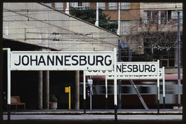 Johannesburg. Signage at platforms.