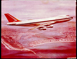 SAA Boeing 747 ZS-SAL in flight. Note this is a model.
