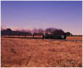 Kimberley, September 1989. SAR Class ? with passenger train. [D Dannhauser]