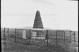 Colenso. Memorial cairn for Lieutenant Frederic Roberts, son of Field Marshal Roberts, killed dur...