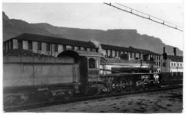 Cape Town, 1945. SAR Class 19C No 2436 waiting at siding.
