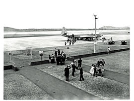 Durban, 1965. Durban, 1965. Louis Botha airport. SAA Vickers Viscount ZS-CDX 'Wildebees'.