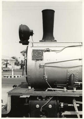 Usakos, South-West Africa. DSWA Class Hd No 40 plinthed at railway station.