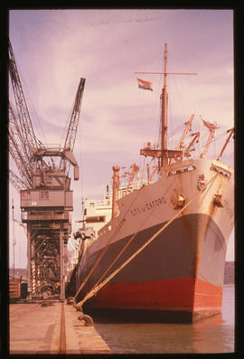 Durban. 'City of Oxford' berthed in Durban Harbour.