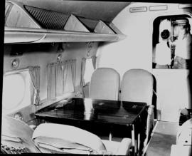 December 1948. Douglas DC-4 interior.