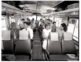Johannesburg, 1966. SAR Leyland motor coach interior.